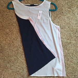 Banana republic white navy tank